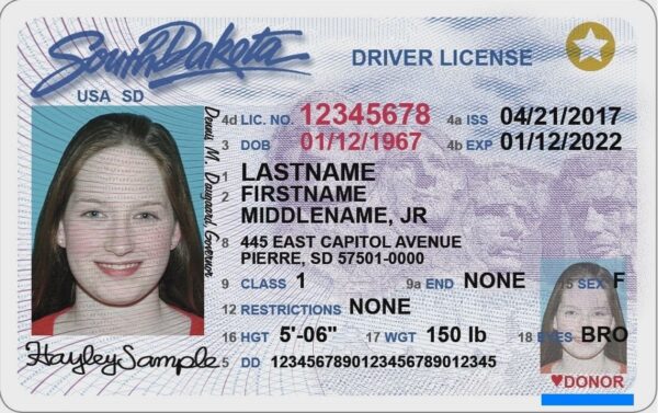 Buy South Dakota driver's license